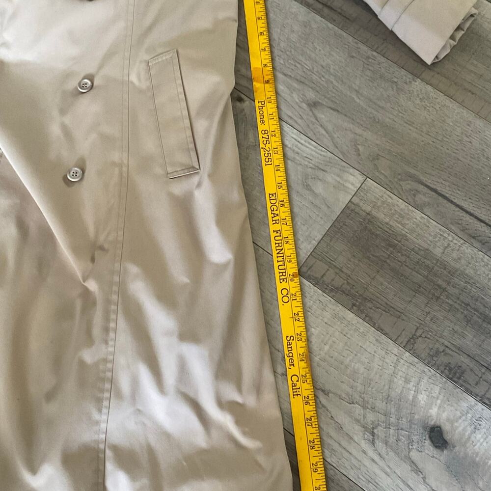 Trench Coat vintage London fog with zipper lined insert woman’s 14 petite - Picture 3 of 7